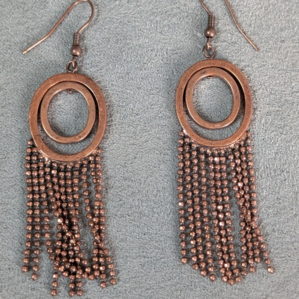 Elegant Bronze Dangle Earrings